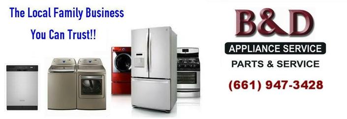 B&D Appliance Repair Service 41232 Maple St. Palmdale, CA 93551